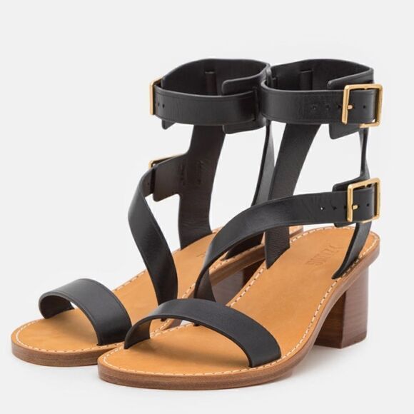 Zadig & Voltaire Leather sandal Cecilia Caprese black heeled sandal Size… - Picture 1 of 17